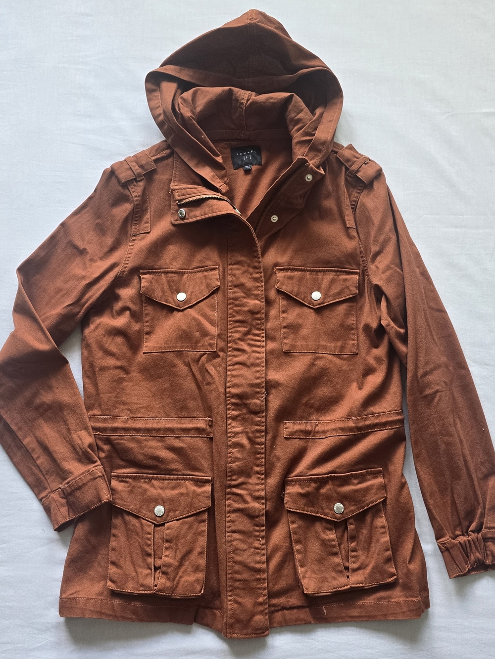 Tinsel Rust Hooded Utility Jacket